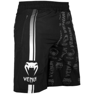 SHORT DE FITNESS VENUM LOGOS ? NOIR/BLANC