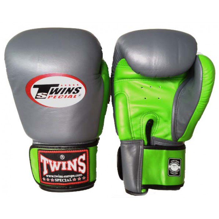 Gants de Boxe Twins Gris / Vert